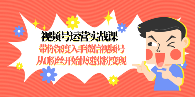 视频号运营实战课，带你深度入手微信视频号1.0，从0粉丝开始快速涨粉变现-创业资源库