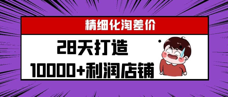 Yl精细化淘差价28天打造10000+利润店铺，精细化选品项目（附软件）-创业资源库