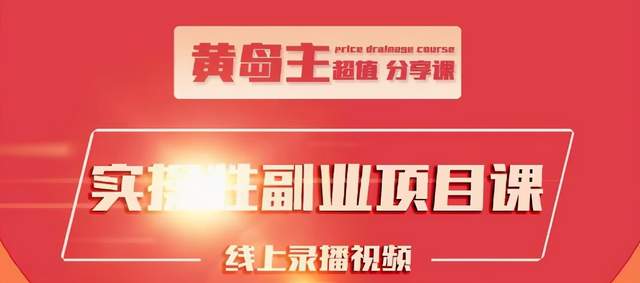 黄岛主实操性小红书副业项目，教你快速起号并出号，万粉单价1000左右-创业资源库