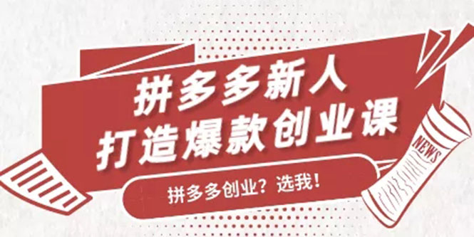 拼多多新人打造爆款创业课：快速引流持续出单，适用于所有新人-创业资源库