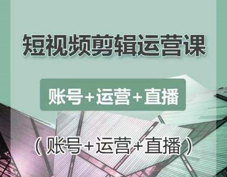 南小北短视频剪辑运营课：账号+运营+直播，零基础学习手机剪辑【视频课程】-创业资源库