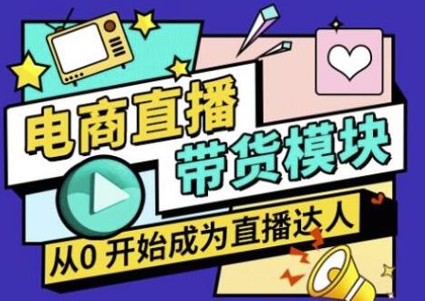 大鹏·电商直播带货课，系统学习直播带货各环节技巧和套路-创业资源库