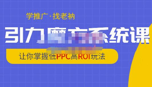 老衲·引力魔方系统课，让你掌握低PPC高ROI玩法，价值299元-创业资源库
