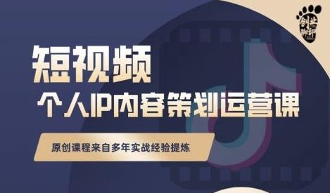 抖音短视频个人ip内容策划实操课，真正做到普通人也能实行落地-创业资源库
