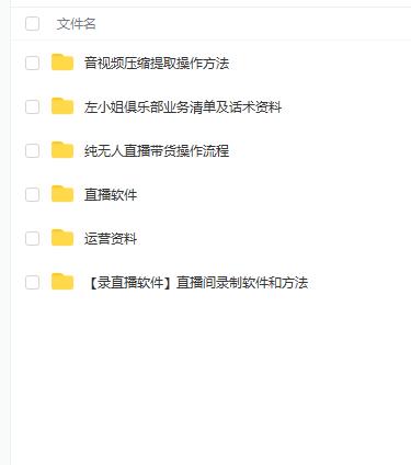 左小姐-直播带货俱乐部十三行、无人直播，全套教程附：工具、文档、话术资料-创业资源库