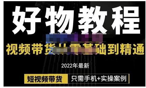 锅锅老师好物分享课程：短视频带货从零基础到精通，只需手机+实操-创业资源库