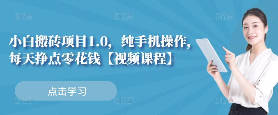 小白搬砖项目1.0，纯手机操作，每天兼职挣点零花钱-创业资源库