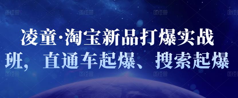 凌童·淘宝新品打爆实战班，直通车起爆、搜索起爆-创业资源库