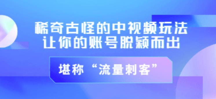 不讲李·稀奇古怪的冷门中视频冷门玩法，让你的账号脱颖而出，成为流量刺客！（图文+视频）-创业资源库