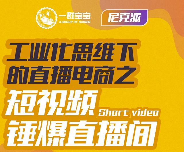 尼克派·工业化思维下的直播电商之短视频锤爆直播间，听话照做执行爆单-创业资源库