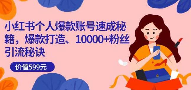小红书个人爆款账号速成秘籍，爆款打造、10000+粉丝引流秘诀-创业资源库