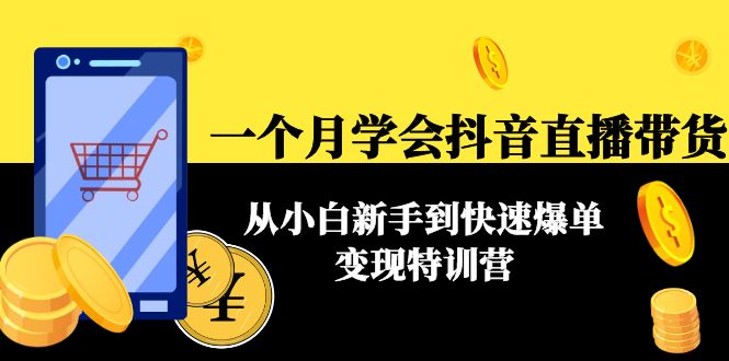 一个月学会抖音直播带货：从小白新手到快速爆单变现特训营(63节课)-创业资源库