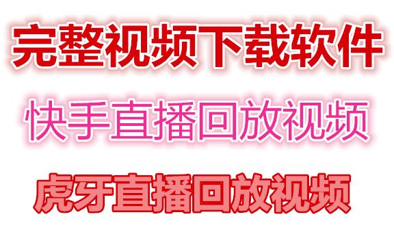 快手直播回放视频/虎牙直播回放视频完整下载(电脑软件+视频教程)-创业资源库