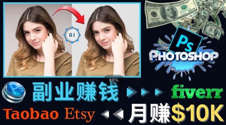 掌握PS修图技能，月赚5000美元以上–利用Adobe Photoshop赚钱的3种途径-创业资源库