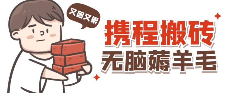携程最新无脑薅羊毛低保玩法，后期稳定一天几十的收益，可多号放大收益-创业资源库