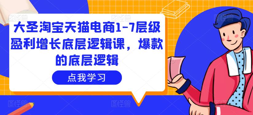 大圣淘宝天猫电商1-7层级盈利增长底层逻辑课，爆款的底层逻辑-创业资源库
