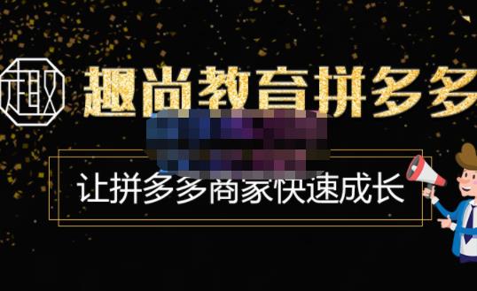 趣尚教育·拼多多运营实操VIP特训营，让拼多多商家快速成长-价值3180元-创业资源库