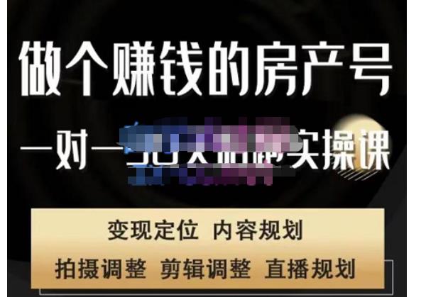 刘广标·同城房产号线上陪跑课，拍摄、剪辑、写文案、直播，做一个具有潜力价值的房产号-创业资源库