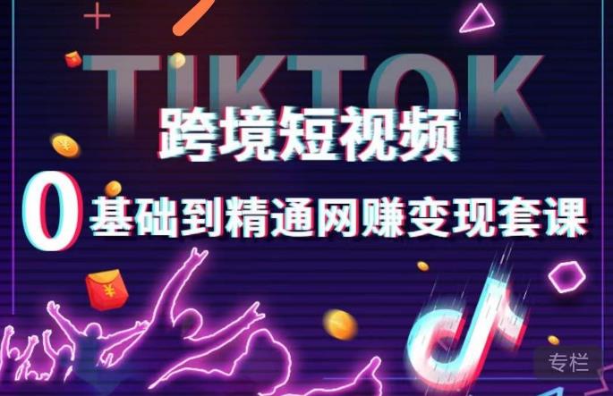 跨境短视频TIKTOK 0基础到精通网赚变现套课，跨境短视频独立站带货变现技巧-创业资源库