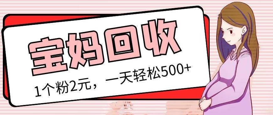 最新宝妈粉回收变现计划及胎教音乐高端变现玩法全套教程！（非老玩法）-创业资源库