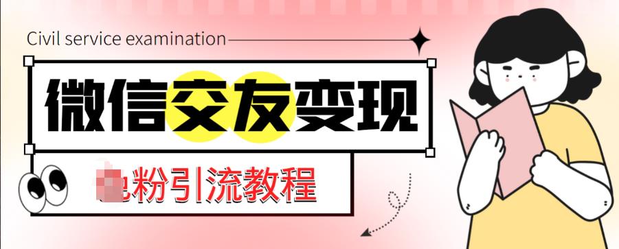 微信交友变现项目，吸引全网LSP男粉精准变现，小白也能轻松上手，日入500+-创业资源库