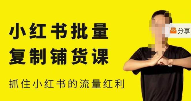 张宾·小红书批量复制铺货课，小红书0-1快速起号变现玩法，抓住小红书的流量红利（更新2023年3月）-创业资源库