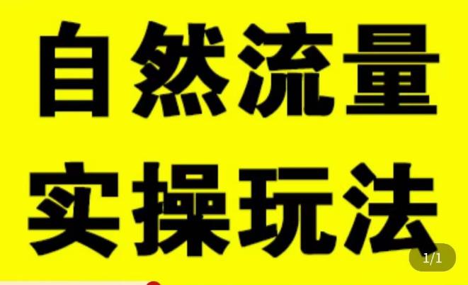 拼多多自然流量天花板，拼多多自然流的实操玩法，自然流量是怎么来的，如何开车带来自然流等知识-创业资源库