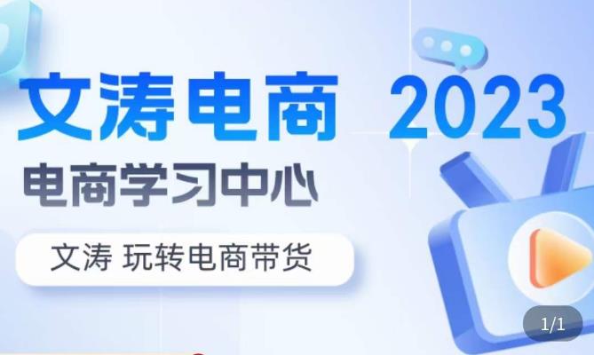 文涛电商·7天零基础自然流起号，​快速掌握店铺运营的核心玩法，突破自然展现量，玩转直播带货-创业资源库