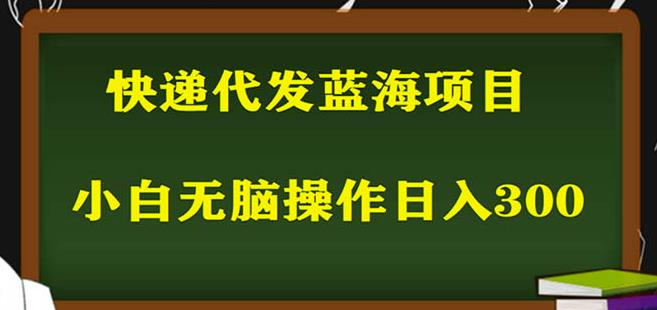 2023最新蓝海快递代发项目，小白零成本照抄也能日入300+-创业资源库