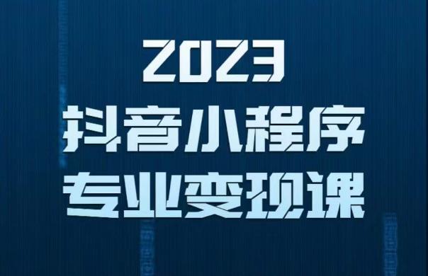 2023年抖音小程序变现保姆级教程，0粉丝新号，无需实名，3天起号，第1条视频就有收入-创业资源库