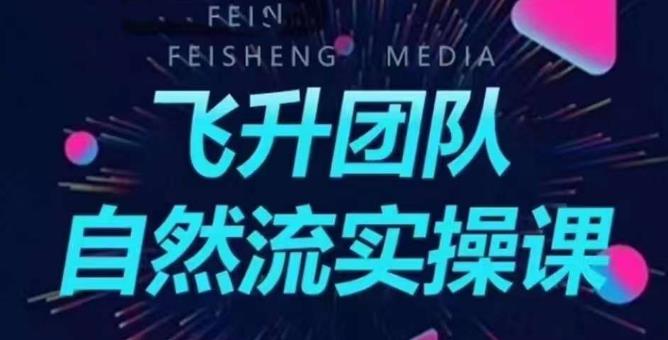 飞升团队课程自然流实操课，抖音半无人起号主播间搭建教学-创业资源库