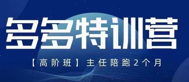 纪主任·5月最新多多特训营高阶班，玩法落地实操，多多全掌握-创业资源库