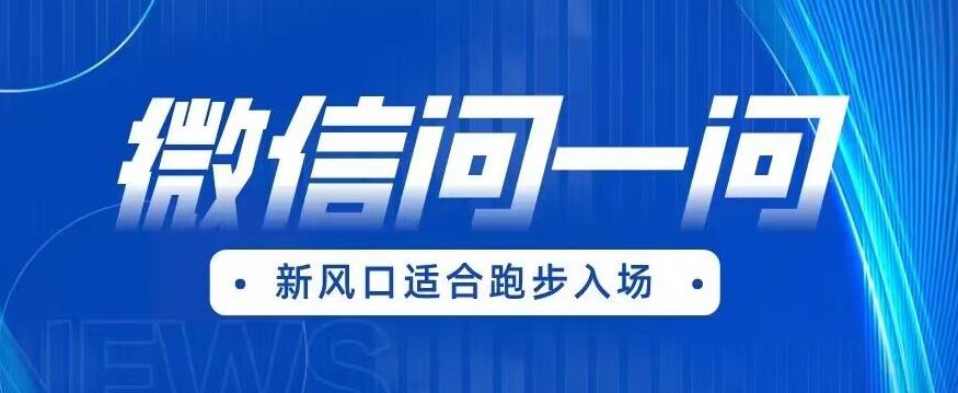 全网首发微信问一问新风口变现项目（价值1999元）【揭秘】-创业资源库