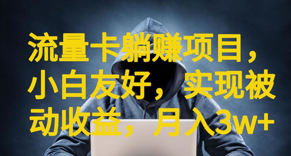 流量卡躺赚项目，小白友好，开设后台，实现被动收益，只要出卡，就能一直赚钱，利润高昂【揭秘】-创业资源库
