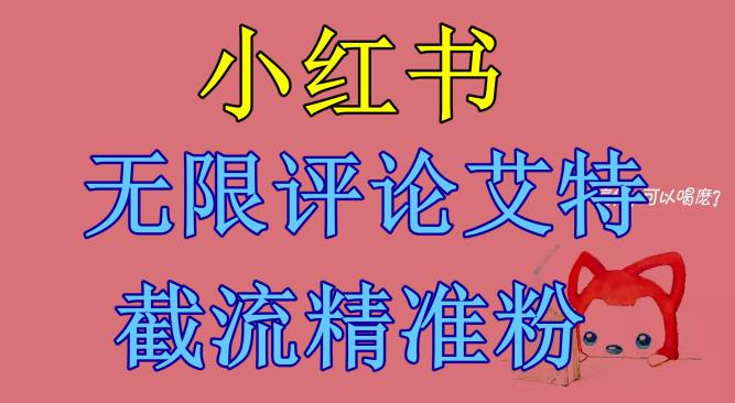 小红书无限评论艾特截流精准粉（软件+教程）-创业资源库