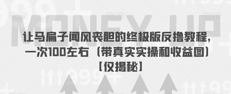 让马扁子闻风丧胆的终极版反撸教程，一次100左右（带真实实操和收益图）【仅揭秘】-创业资源库