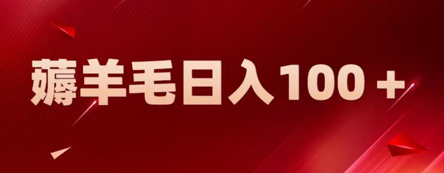 新平台零撸薅羊毛，一天躺赚100＋，无脑复制粘贴【揭秘】-创业资源库