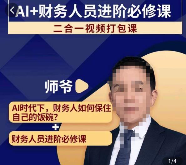 AI+财务人员进阶必修课二合一视频打包课，财务人员进阶必修课-创业资源库