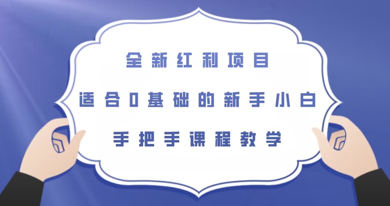 全新红利项目，适合0基础的新手小白，手把手课程教学【揭秘】-创业资源库