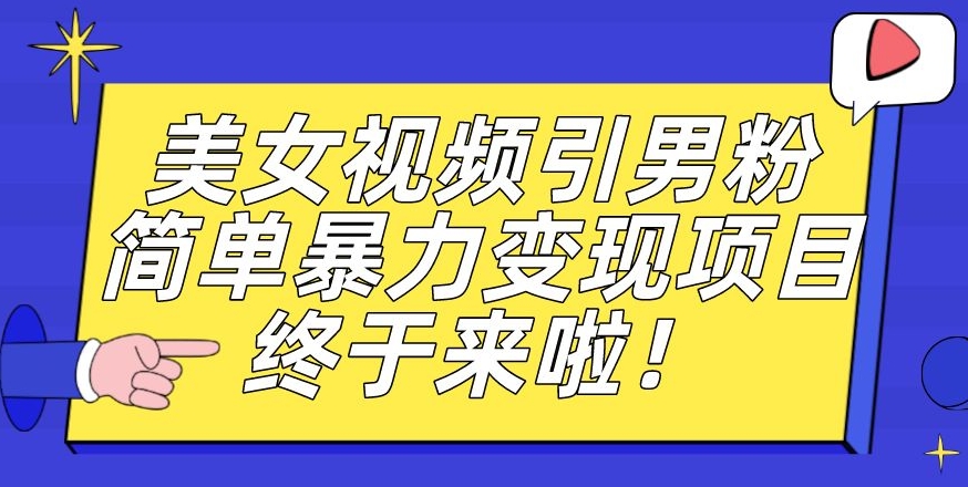 价值3980的男粉暴力引流变现项目，一部手机简单操作，新手小白轻松上手，每日收益500+【揭秘】-创业资源库
