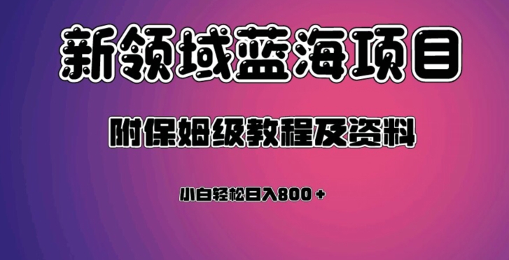 虚拟资源蓝海领域新项目，轻松日入800＋，附保姆级教程及资料-创业资源库