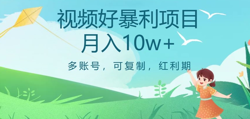 视频号暴利项目，多账号，可复制，红利期，月入10w+【揭秘】-创业资源库