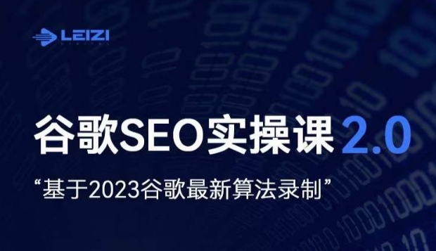 雷子·谷歌SEO 2.0实战课，独立站询盘自由必备，基于2023谷歌最新算法录制-创业资源库