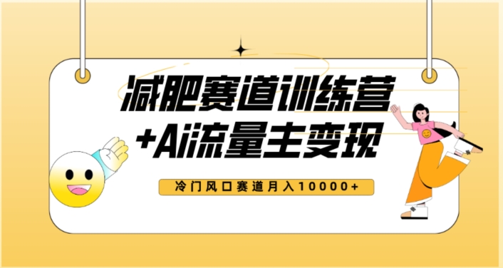 全新减肥赛道AI流量主+训练营变现玩法教程，蓝海冷门赛道小白轻松上手，月入10000+-创业资源库