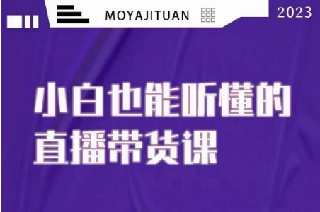 大威本威·能听懂的直播带货课，小白也能听懂，20节完整-创业资源库