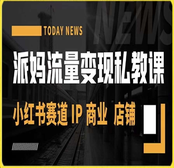 派妈流量变现私教课，小红书赛道IP  商业  店铺 -创业资源库