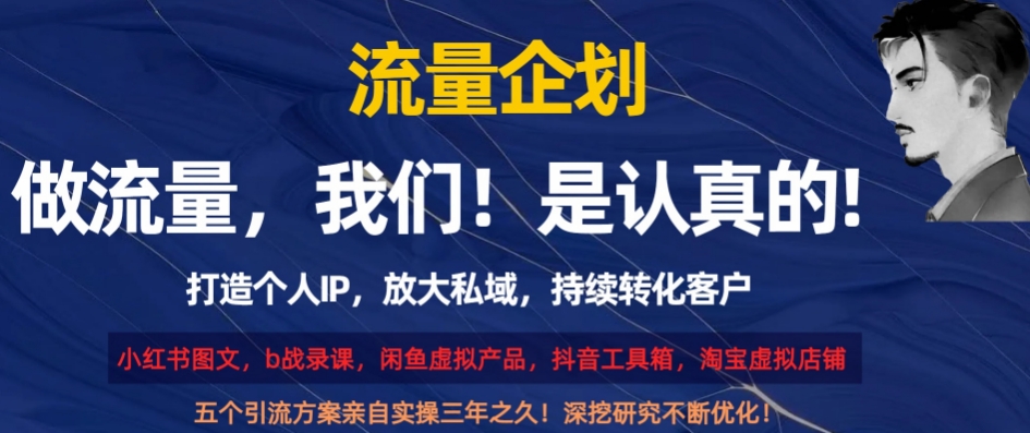 流量企划，打造个人IP，放大私域，持续转化客户【揭秘】-创业资源库