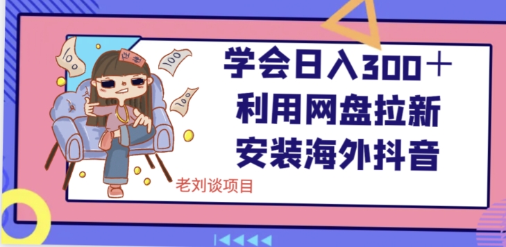 学会日入300＋，利用网盘拉新安装海外抖音保姆级教学【揭秘】-创业资源库