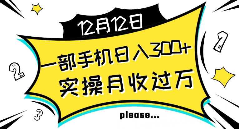 【全网变现首发】新手实操单号日入500+，渠道收益稳定，项目可批量放大【揭秘】-创业资源库
