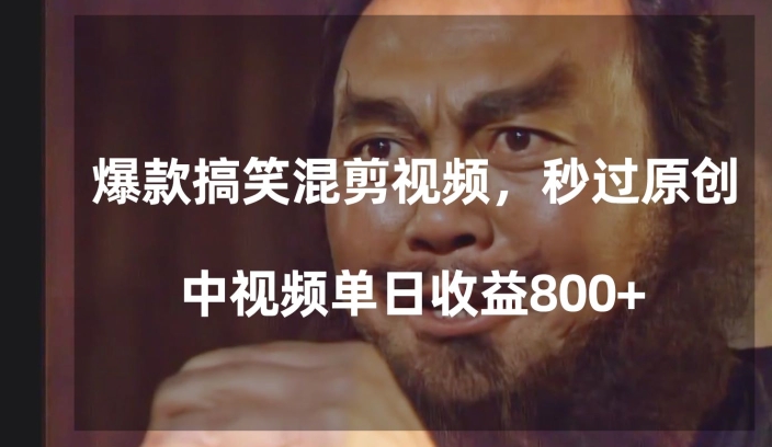 爆款搞笑混剪视频，百分百过原创，单日中视频播放收益800+【揭秘】-创业资源库